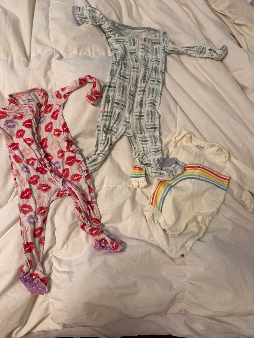 Pehr Cream Rainbow Onesies & Posh Peanut - Picture 1 of 9